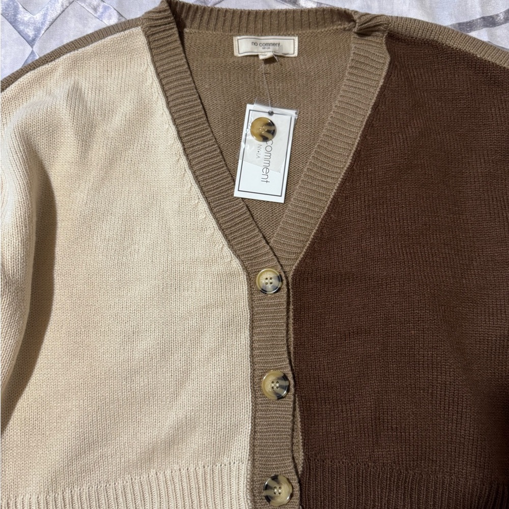 Colorblock Cardigan Sweater - Picture 2 of 3